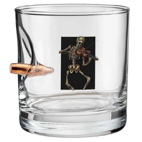 Discover Skeleton with violin - Skeleton - Bullet Whiskey Glasses
