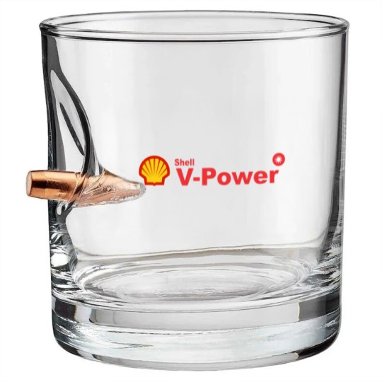 Discover Shell V Power Oil Bullet Whiskey Glasses