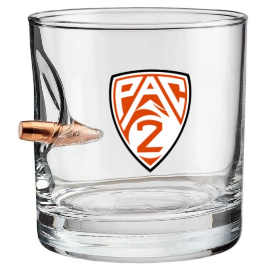 Discover Oregon State PAC 2 Logo Bullet Whiskey Glasses