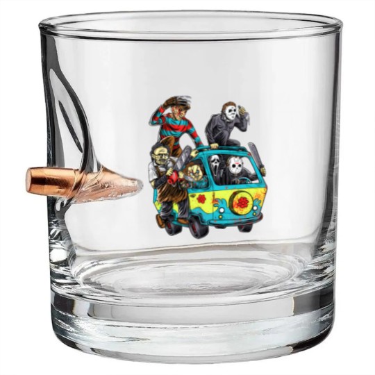Discover Horror Movie Mystery Machine Bullet Whiskey Glasses