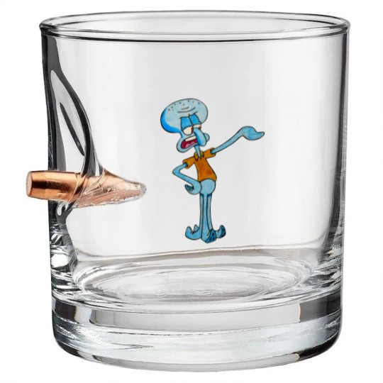 Discover Grumpy Squidward - Squidward - Bullet Whiskey Glasses