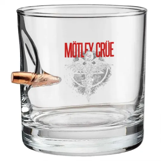 Discover Motley Crue Logo Bullet Whiskey Glasses