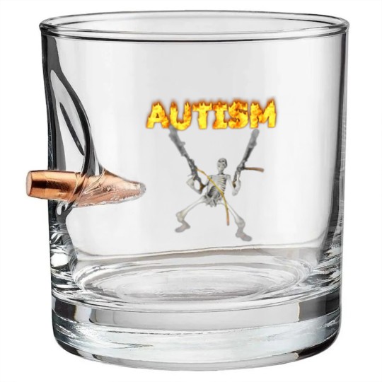 Discover autism skeleton meme t Bullet Whiskey Glasses