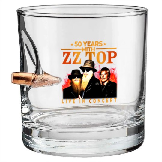 Discover ZZ Top 50 Years Live In Concert The Memories Bullet Whiskey Glasses, ZZ Top Bullet Whiskey Glasses