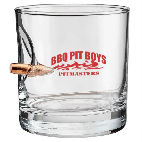 Discover Bbq Pit Boys Pitmasters  Logohellip Bullet Whiskey Glasses