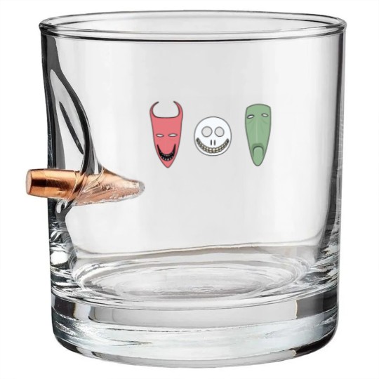 Discover Lock, Shock and Barrel Masks Bullet Whiskey Glasses