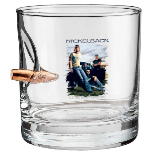 Discover Vintage Nickelback Bullet Whiskey Glasses, Nickelback 90s Rock Band Bullet Whiskey Glasses