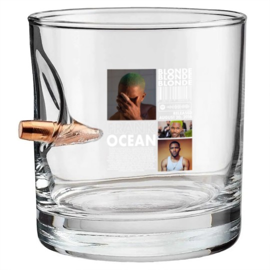 Discover Frank Ocean Rap Bullet Whiskey Glasses, Blonde Album Merch Vintage Rapper Hiphop