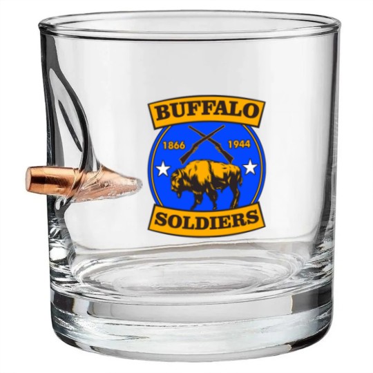 Discover Buffalo Soldiers T-ShirtBUFFALO SOLDIERS REGIMENT LOGO T-Shirt_by theanomalius_merch_ Bullet Whiskey Glasses