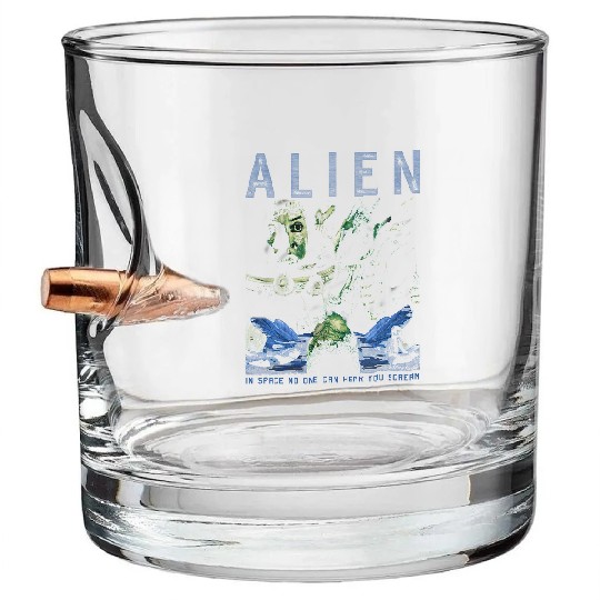 Discover Alien In Space No Once Can Hear You Scream 1979 Retro Sci-Fi Horror Unisex Classic Bullet Whiskey Glasses