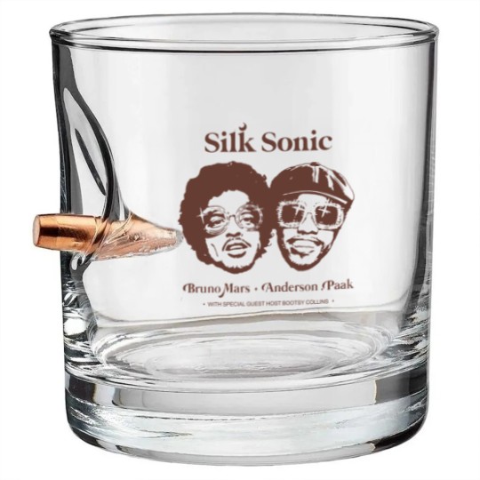Discover Vintage Bruno Mars planet 2023 Unisex Bullet Whiskey Glasses