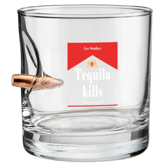 Discover Los Sundays Tequila Kills the Boredom Bullet Whiskey Glasses