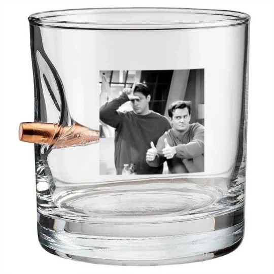Discover Chand.ler Retro Friends Bullet Whiskey Glasses , Chand.ler Bing graphic Bullet Whiskey Glasses