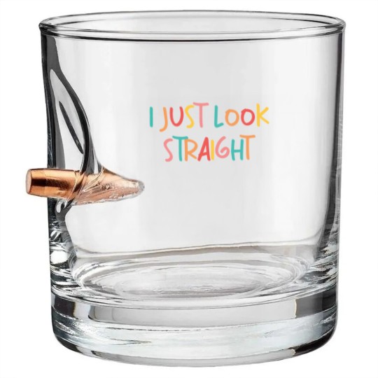 Discover I Just Look Straight Bullet Whiskey Glasses, Queer Bullet Whiskey Glasses, Lgbtq Gift