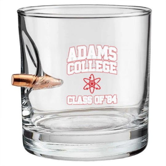 Discover Adams College Class of '84 Bullet Whiskey Glasses
