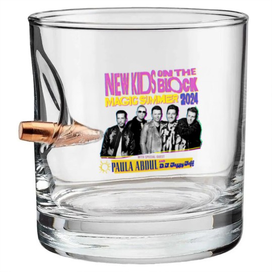 Discover NK on The Block The Magic Summer Tour 2024 Bullet Whiskey Glasses