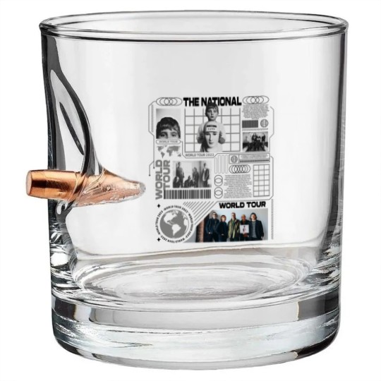 Discover The National Music Bullet Whiskey Glasses, World Tour 2023 Bullet Whiskey Glasses, The National Concert Bullet Whiskey Glasses