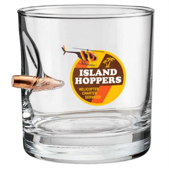 Discover island hoppers - RETRO DISTRESSED Bullet Whiskey Glasses