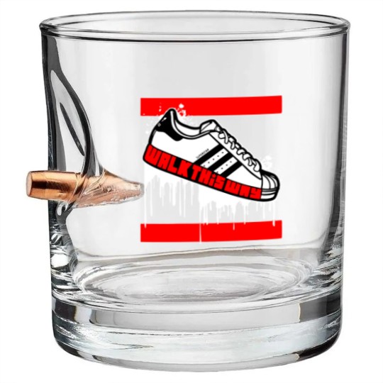 Discover Walk This Way Drip: Men's Graphic Bullet Whiskey Glasses