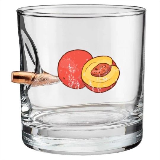 Discover Retro Vintage Grunge Style Nectarines Peaches Bullet Whiskey Glasses