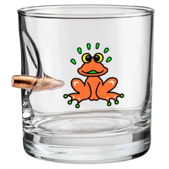 Discover Orange Frog Bullet Whiskey Glasses