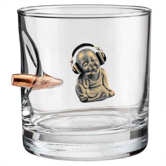 Discover Buddha Headphones Bullet Whiskey Glasses Buddhist Monk DJ Bullet Whiskey Glasses