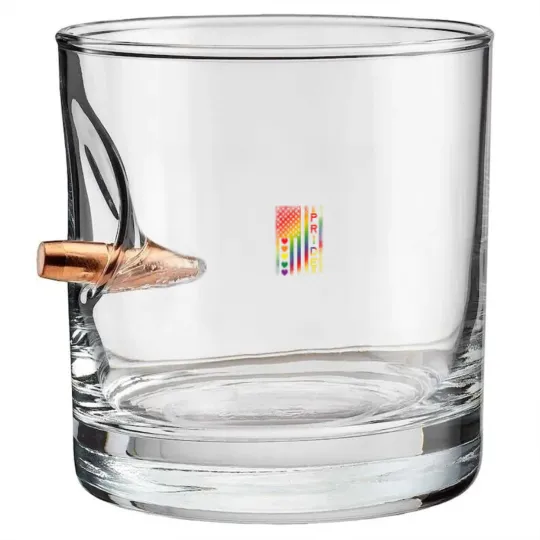 Discover Pride American Flag Bullet Whiskey Glasses