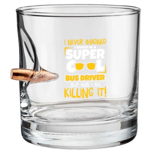 Discover Bus Driver Bus Driver Gifts Bus School Bus Bullet Whiskey Glasses