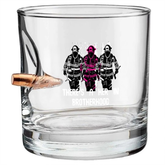 Discover Female Firefighter Women Brotherhood Bullet Whiskey Glasses