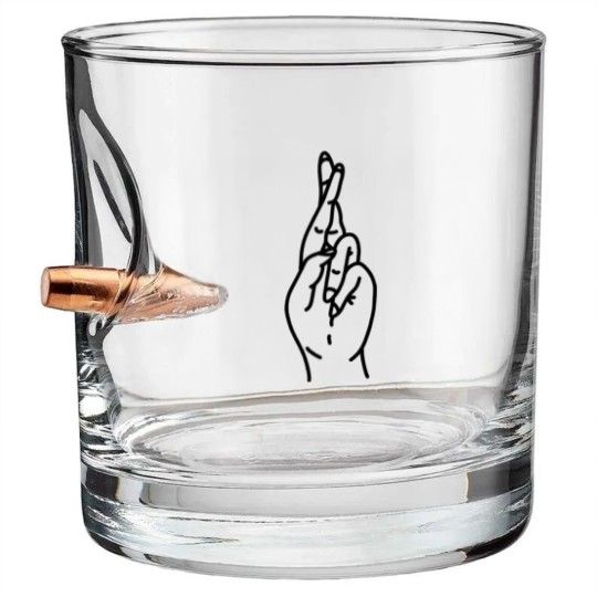 Discover Hand Fingers Crossed Bullet Whiskey Glasses