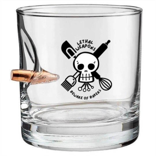 Discover Beware of Bakers. Weapons for all baking lovers Bullet Whiskey Glasses