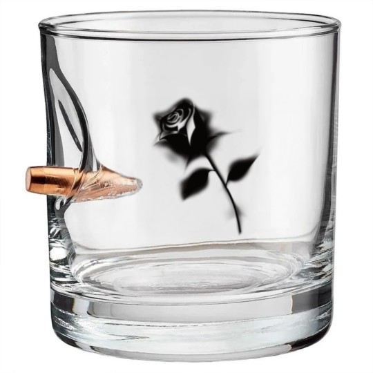 Discover Gothic Black Rose Bullet Whiskey Glasses