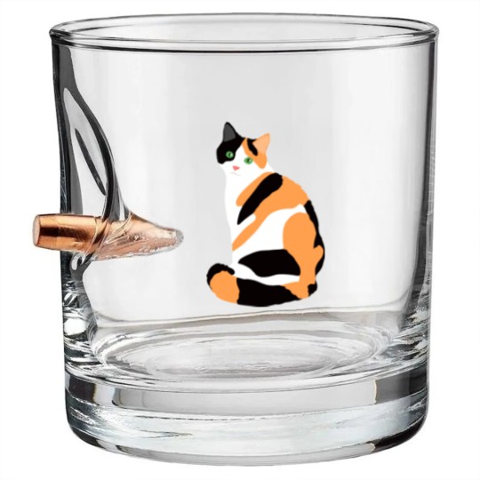 Discover Calico Cat Drawing Calico Lovers Calico Gift Bullet Whiskey Glasses