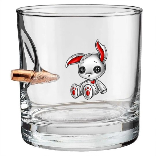 Discover Goth Bunny Cute Gothic White Bunny Bullet Whiskey Glasses