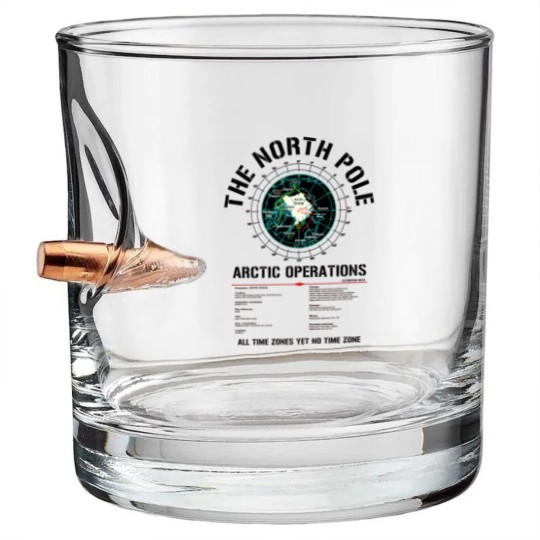 Discover The North Pole - Arctic Operations Bullet Whiskey Glasses (dk)