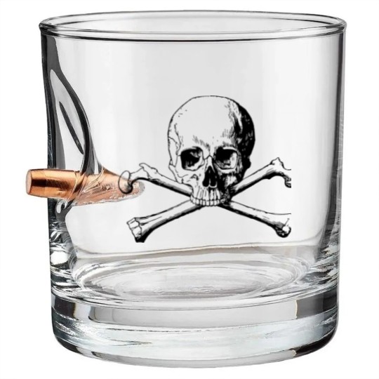 Discover Skull and cross bones Bullet Whiskey Glasses