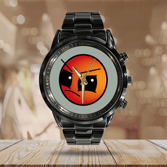 Discover geometry dash Difficulty Harder face Level Calendar Steel Band Watch