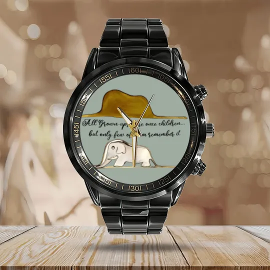 Discover Le Petit Prince Calendar Steel Band Watch, Little Prince Calendar Steel Band Watch, Boa Elephant or Hat Calendar Steel Band Watch, Prince and Fox Calendar Steel Band Watch