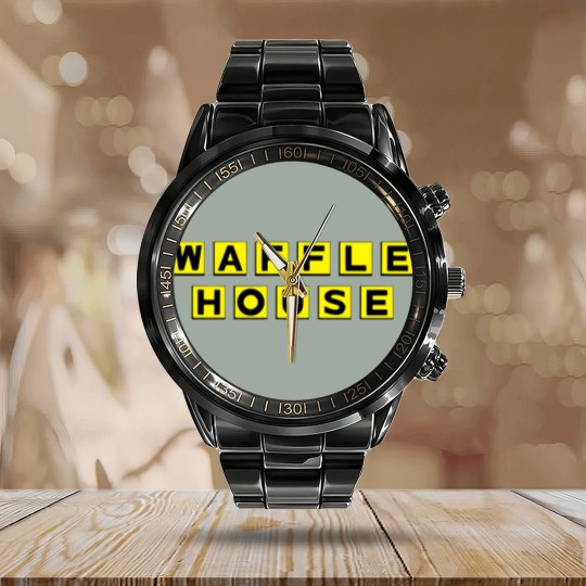 Discover Waffle House Fast Food Calendar Steel Band Watch