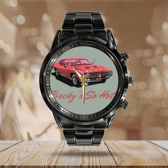 Discover Beckys So Hot Car Calendar Steel Band Watch