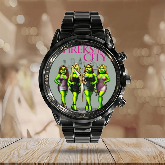 Discover Shreks And The City Calendar Steel Band Watch, Shrek Funny Calendar Steel Band Watch, Shrek Face Meme Calendar Steel Band Watch