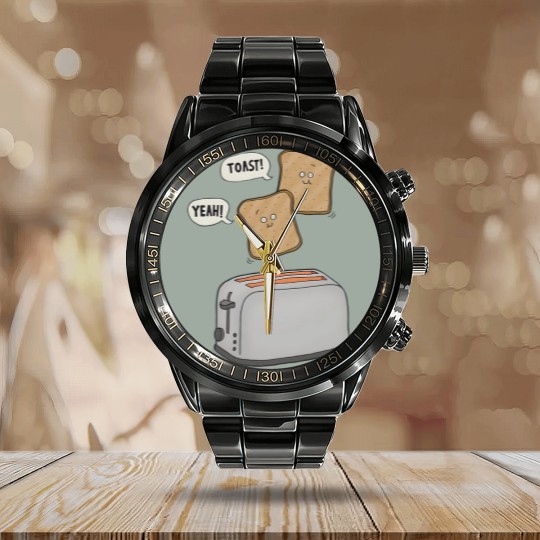 Discover Toast Yeah Calendar Steel Band Watch