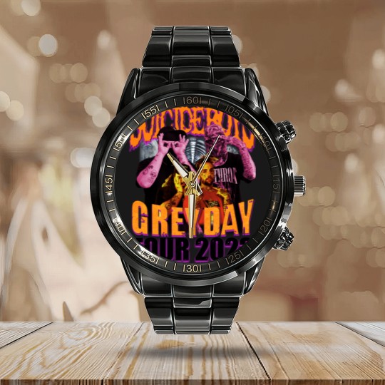 Discover Suicideboys Rap Calendar Steel Band Watch, Grey Day 2023 World Tour Vintage 90s