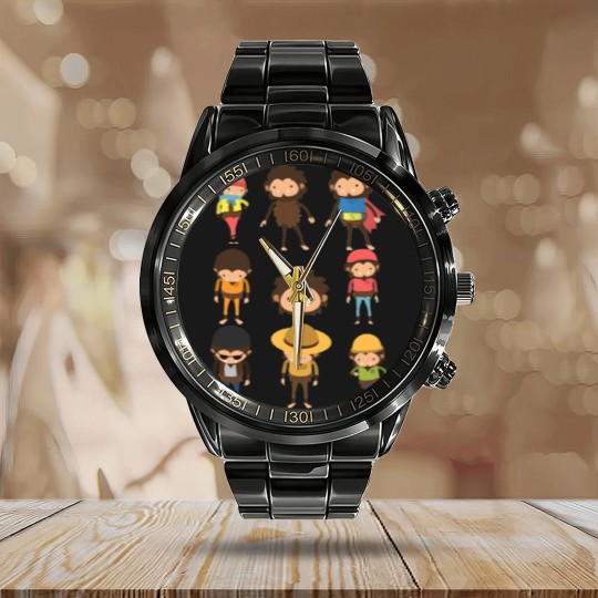 Discover Sneaky Sasquatch Poster Calendar Steel Band Watch