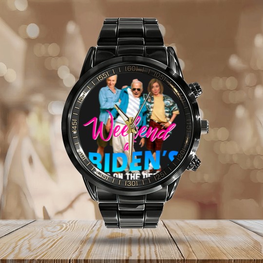 Discover Biden at Weekend Biden at Weekend Abolish Malarkey Abolish Malarkey Calendar Steel Band Watch