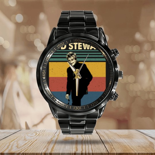 Discover Rod Stewart Retro Vintage Calendar Steel Band Watch, Rod Stewart Gift Calendar Steel Band Watch
