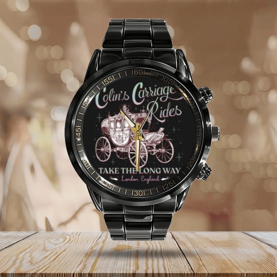 Discover Colins Carriage Rides Calendar Steel Band Watch, Bridgerton Inspired Calendar Steel Band Watch, Long Way Home
