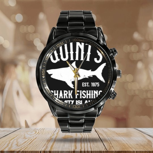 Discover Quint's Shark Fishing - Amity Island 1975 Calendar Steel Band Watch