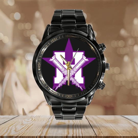 Discover Screwston Calendar Steel Band Watch