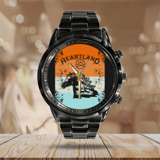 Discover Heartland,heartland ranch,Sunset heartland Calendar Steel Band Watch